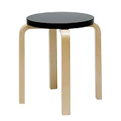 Artek Stool E60 Paimio 四腳圓凳 (深黑)