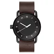 TID Watches No.1 Black 黑底x胡桃木色真皮腕錶