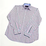 『摩達客』英國進口【Charles Tyrwhitt】高級紅綠條紋長袖休閒襯衫A-S