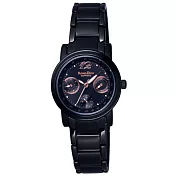 Roven Dino羅梵迪諾  錦繡編織華麗三眼時尚錶-黑金/小