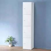《Homelike》現代風四門置物櫃(三色)純白色