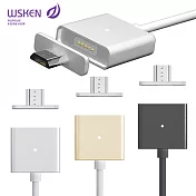 wsken鋁合金 磁吸充電線 micro usb接頭 三星 samsung lg 小米 華為 磁吸線 磁力充電線 傳輸線銀色