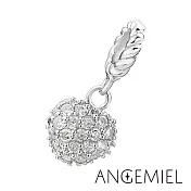 Angemiel安婕米 925純銀珠飾 心漾光芒 吊飾 (白)