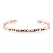 MANTRABAND 美國悄悄話手環 Be True Be You Be Kind 真誠真我善良 玫瑰金
