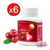 【Queens Choice天后首選】高濃縮蔓越莓錠超值組(30錠*6瓶)