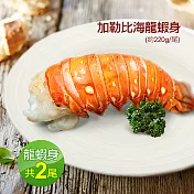【優鮮配】蔚藍海-加勒比海8盎司龍蝦身2隻(220g±10%/隻)免運組