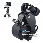 GoPro 副廠 多動向強力夾 360度旋轉 自行車夾 摩托車夾