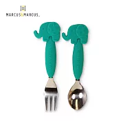【MARCUS＆MARCUS】動物樂園不鏽鋼叉匙餐具組- 大象