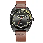 Jeep Spirit   美國指標美式復古風腕錶-黑X褐色