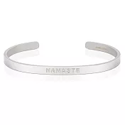 MANTRABAND 美國悄悄話手環 Namaste 虔誠致意 梵文版 消光銀