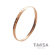 【TiMISA】純鈦手環 格緻真愛-細版(玫瑰金)