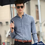 <現貨+預購>襯衫抗皺免燙純色長袖襯衫四色-HeHa-3XL（深灰）