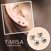 【TiMISA】極簡真我(5mm)雙色純鈦耳針一對 原色
