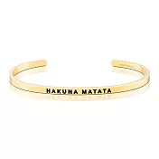 MANTRABAND 美國悄悄話手環 HAKUNA MATATA 無憂無慮 金色