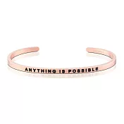 MANTRABAND 美國悄悄話手環 ANYTHING IS POSSIBLE 成就不可能的任務 玫瑰金