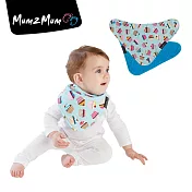【Mum 2 Mum】雙面時尚造型口水巾圍兜-蛋糕/藍