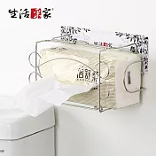 【生活采家】樂貼系列台灣製304不鏽鋼浴室用抽取式面紙架(金)#27205
