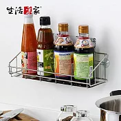【生活採家】樂貼系列臺灣製304不鏽鋼廚房用長形置物架(金)#27211