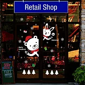 時尚壁貼 - 歡樂聖誕熊