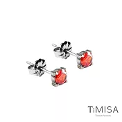 【TiMISA】純淨純鈦耳針一對_熱情紅