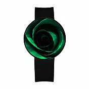 韓國 valook 時尚無指針手錶 綠玫瑰 Green Rose (Black)