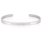 MANTRABAND 美國悄悄話手環 HAKUNA MATATA 無憂無慮 消光銀