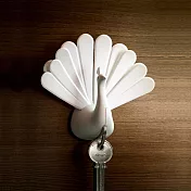 QUALY 孔雀開屏-鑰匙圈(白色)