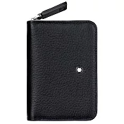 萬寶龍荔枝紋牛皮拉鍊卡片零錢包