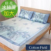 棉花田【蝴蝶蘭】天然涼爽冰絲藤蓆-加大