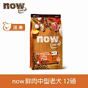 Now! 老犬/體控犬鮮肉配方 12磅 狗狗無穀天然糧 | 狗糧 狗飼料 低熱量 火雞 鴨肉 鮭魚 關節