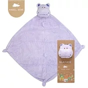 美國 Angel Dear 動物嬰兒安撫巾單入禮盒 (紫色河馬)