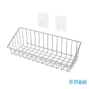 【歐奇納 OHKINA】隨手貼系列 多功能洗衣籃置物架組(置物架+方勾2入)