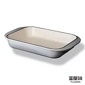 富蘭鍋 DENNY琺瑯鑄鐵烤盤 32公分靜謐灰