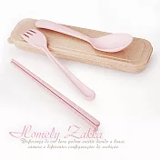 【Homely Zakka】麥趣食光健康環保小麥隨身餐具組 (公主粉)