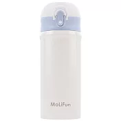 MoliFun魔力坊 316旋壓式輕量真空彈蓋杯保冰保溫杯380ml-珍珠白