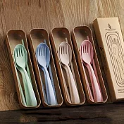 【Homely Zakka】麥趣食光健康環保小麥隨身餐具組 (優惠不挑色2入組)