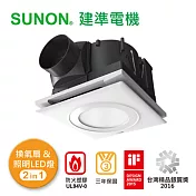 建準超節能DC直流LED照明換氣扇(白光)