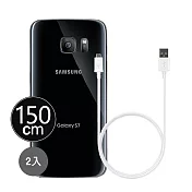 【2入】SAMSUNG 三星製造 Note/S系列 Micro USB 充電線-1.5m/白 (袋裝) 單色