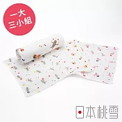 【日本桃雪】可愛紗布浴巾x1+方巾x3 (小小馬戲團) | 鈴木太太公司貨