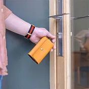 【預購商品】HANDIIN|日系 牛皮植鞣釘扣式鑰匙包 駝黃色