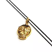 Dogeared 花朵愛心骷髏頭 FLOWER SKULL 勇敢愛 金墜黑色棉繩 許願項鍊