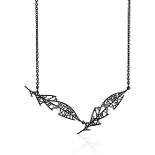 moorigin / 葉脈項鍊 D / 黑