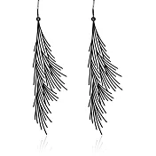 moorigin / 蘆葦草耳環 M / 黑