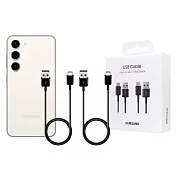 Samsung 三星 原廠 S25 S24系列 1.5m Type-C 傳輸線 2Pack -新款黑【DG930/盒裝】 黑色