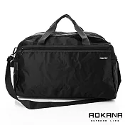 AOKANA MIT臺灣製 YKK拉鍊 露營收納袋 中型旅行袋 手提旅行包 露營裝備袋 健身包單肩包 運動包 (黑色)03-009?