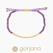 Gorjana POWER GEM 平衡骨 金墜 紫水晶手鍊 可調式手圍 專注力療癒啟發