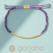 Gorjana POWER GEM 平衡骨 金墜 紫水晶手鍊 可調式手圍 專注力療癒啟發