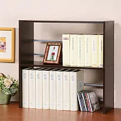Homelike 喜家居可疊式置物書架二入組(9060) 胡桃*2