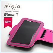 【東京御用Ninja】iPhone 7經典款（4.7吋）運動型手機臂帶保護套（桃紅色）