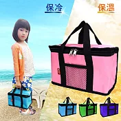 G+居家 馬卡龍防潑水亮彩保溫保冷袋 - 隨身型 粉色